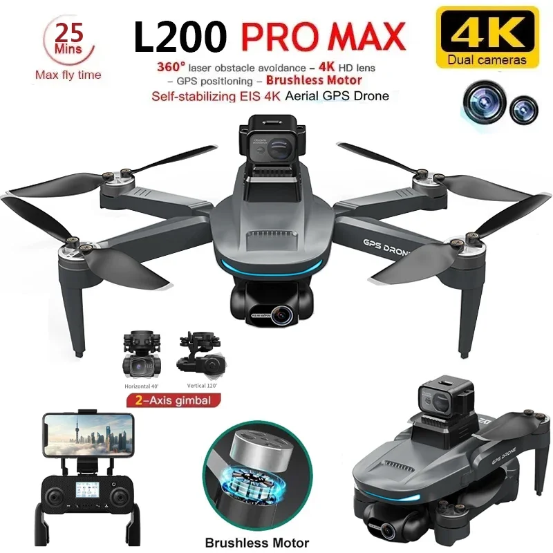 L200 PRO MAX Drone 4K 2-Axis P - Drone Mapping のレビューと価格