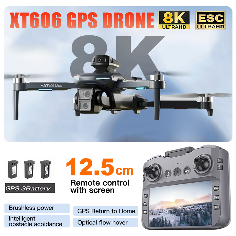 XT606 MAX 3 battery Drone 4k 8 - Drone Photogrammetry のレビューと価格