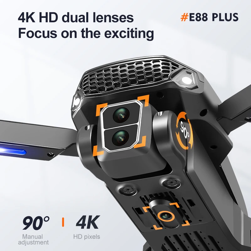 New E88 Plus Quadcopter Drone: - Drone Cinematic のレビューと価格