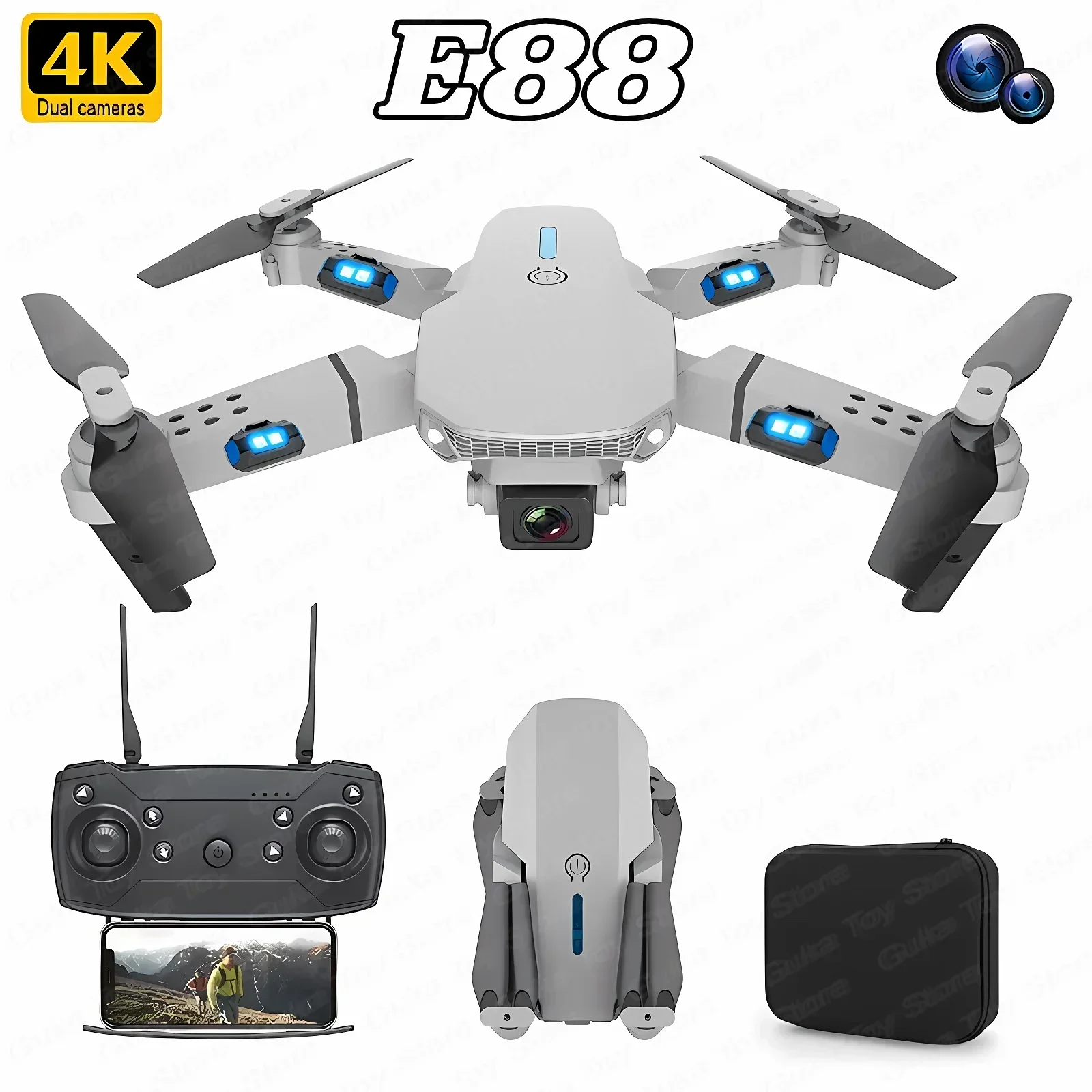 E88 Pro WIFI FPV Drone Wide An - Drone Cinematic のレビューと価格