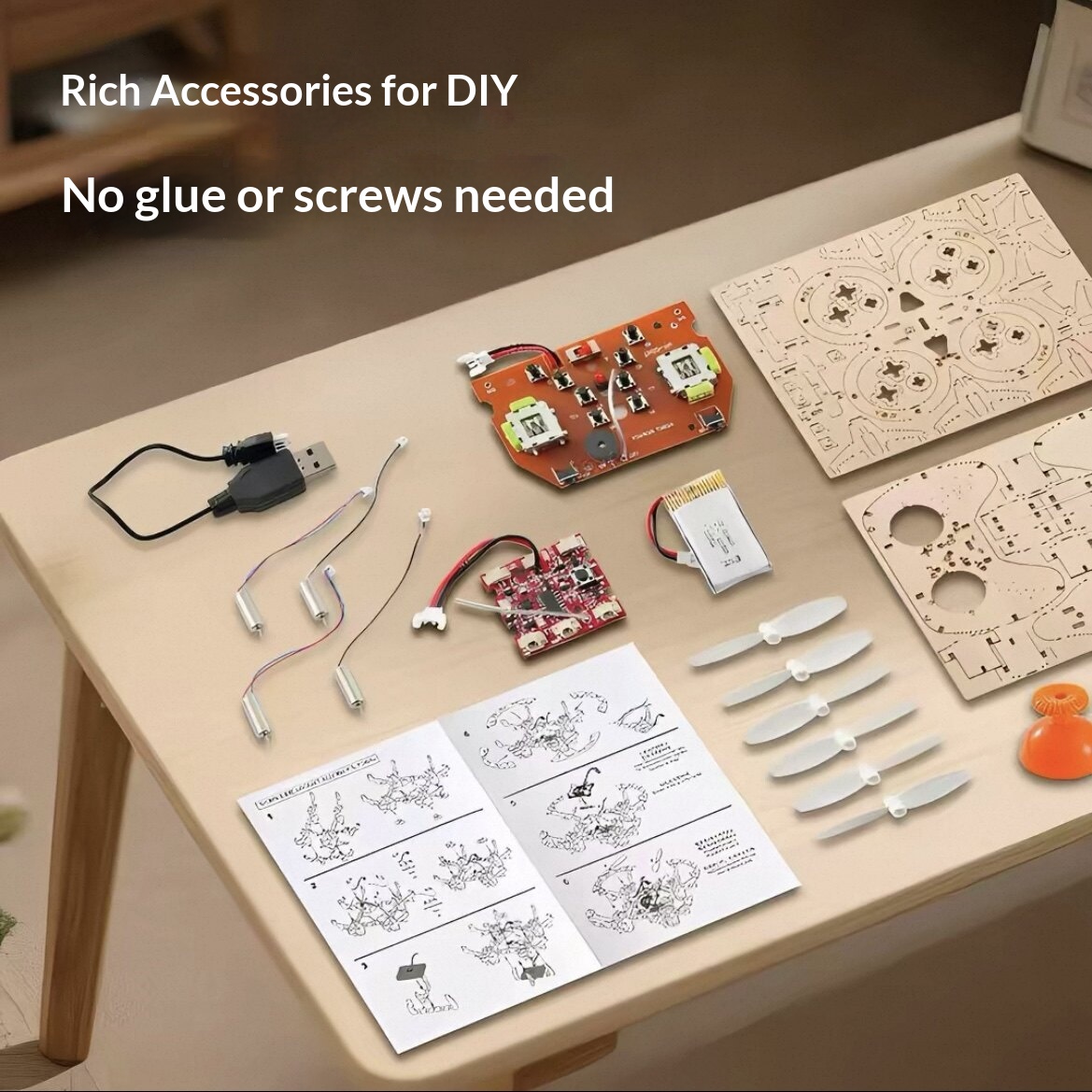 2026 New Wooden DIY Assembled  - Drone Aerial Photography のレビューと価格