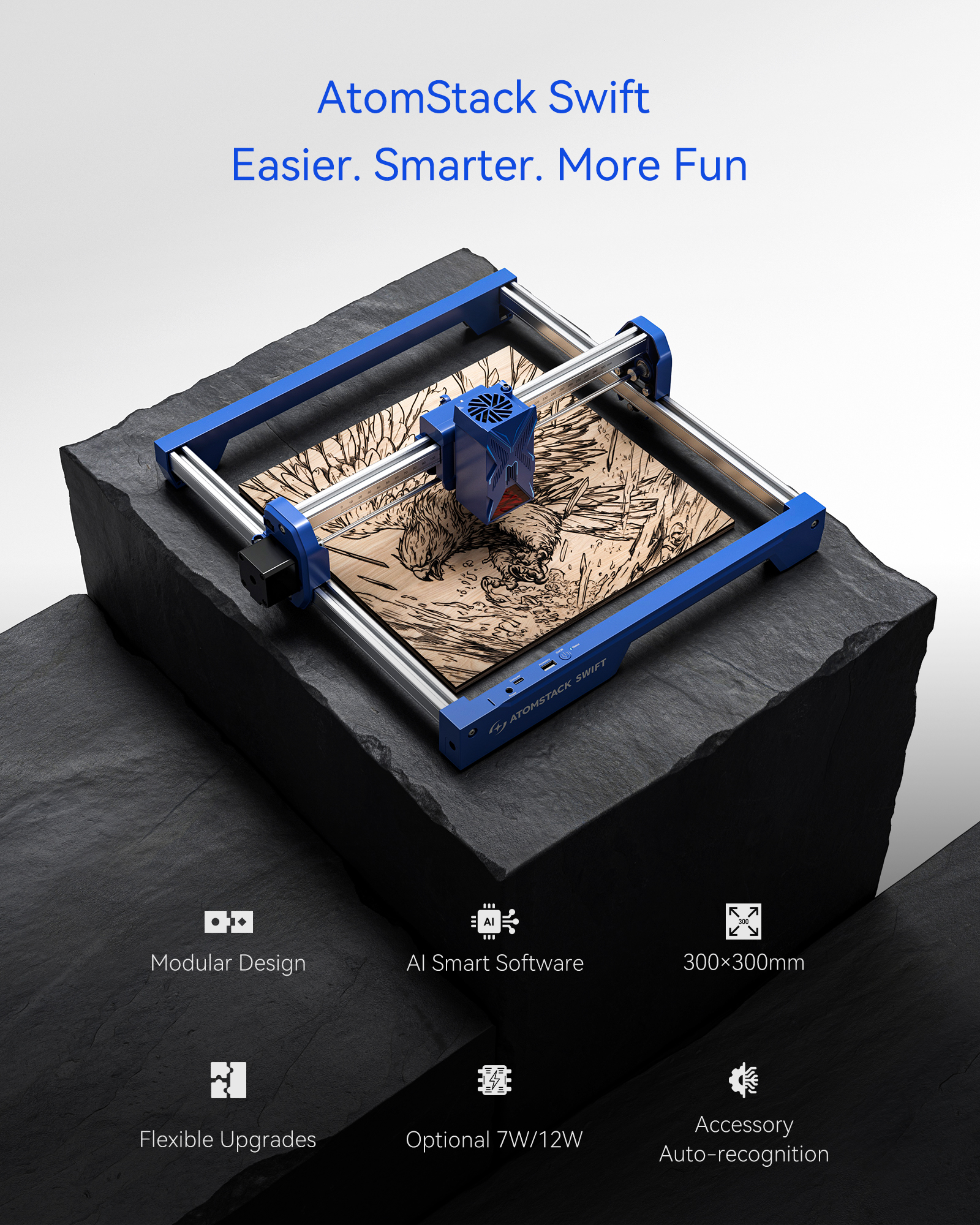 ATOMSTACK Swift 7W Portable La - Drone Lidar のレビューと価格