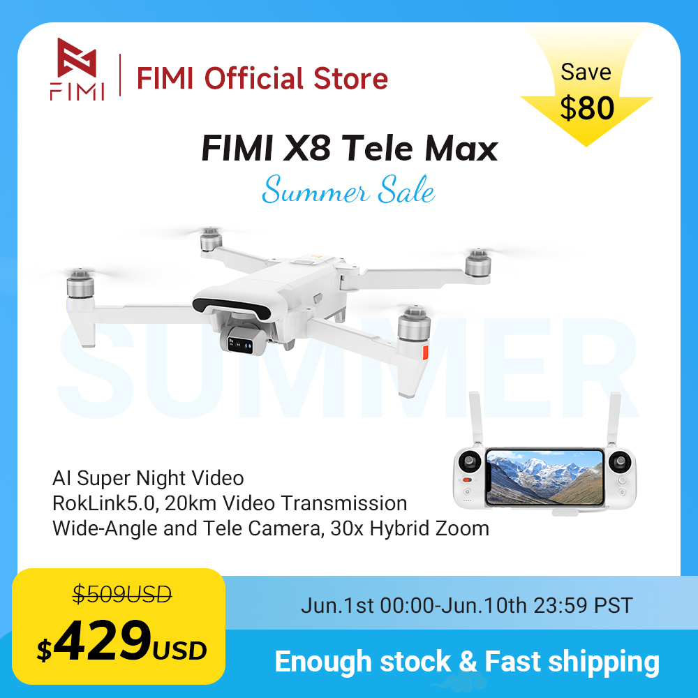 FIMI X8 Tele Max drone 1/2-inc - Drone Thermal Imaging のレビューと価格